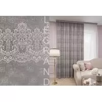 Портьера АМЕЛИЯ 180*260 серо-розовый
