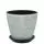 Горшок роспись бутон лофт серый 21см  РС152/4