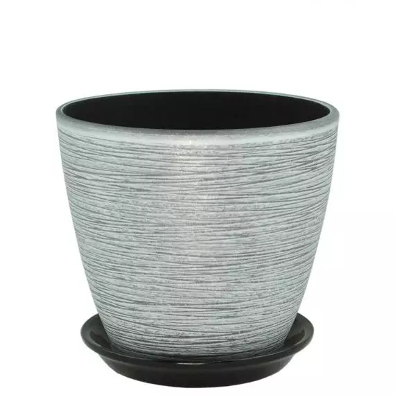 Горшок роспись бутон лофт серый 21см  РС152/4