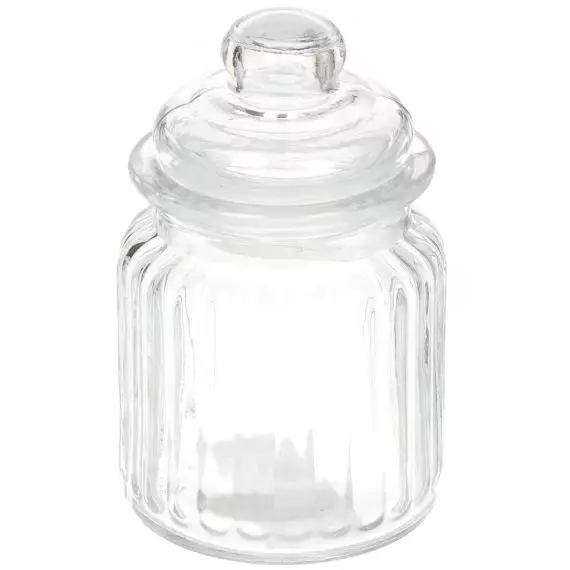 Банка для сыпучих продуктов, стекло, 0.25 л, с крышкой, Attribute, Fleur, ABF100W 304189