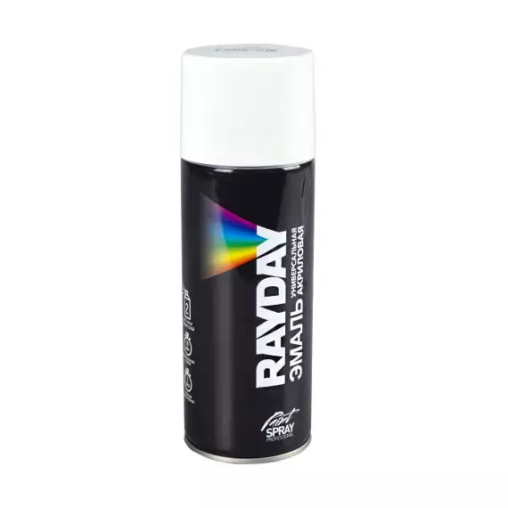Эмаль аэроз. RAYDAY RAL 9003 белая глянцевая 520мл RD-057  223203
