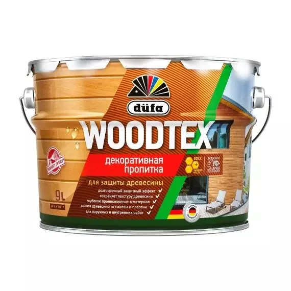 Пропитка декоративная Dufa Woodtex орех 9л