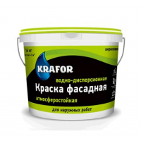 Краска фасадная 14кг KRAFOR (салат.)  30515