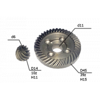 Коническая пара для УШМ Хитачи G13SS  010184(cc46)