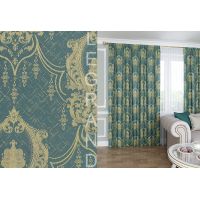 Портьера ВЕРСАЛЬ 180*260 бирюза