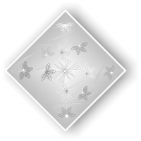 Плита потол. ФЛЕКС-К БАБОЧКИ жемчуг 50*50см