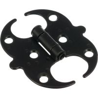 Петля накладная фигурная 553-60*60*1,5 Amig  черный матовый т626