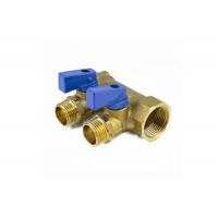 Коллектор лат шар/к син  3/4 м/р 2в 1/2" н/р 35мм 9025-01  027-8990