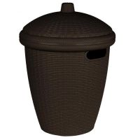 Корзина для хранения 30л с крышкой "Keeplex Rattan" круглая (темный каштан) 120411011