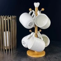 Набор кружек 6шт* 340мл BAMBOO на подставке 140-059