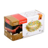 Эл.Гирлянда VEGAS "Бахрома" LED 64ламп. разноцвет. 12нитей  55092