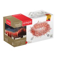 Эл.Гирлянда VEGAS "Бахрома" LED 64ламп. красных 12нитей  55015