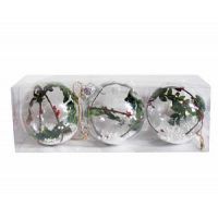 Шары елочные 8см 3 шт МС-1903031