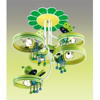 2805/5С ODL15 676 зел/желт/дер.эл. Люстра Е14 5*40W 220V 0035613