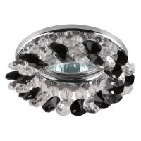 Светильник "СТРАЗЫ" черн/бел.осн.хром., GU5.3 *50Вт LFR024-A/BK CH