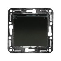 Розетка 1-мест.с зазем.и крышкой Volsten Magenta V01-14-R18-M Nero м-зм