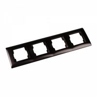 Рамка 4-мест. Volsten Magenta V01-14-A41-M Nero