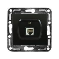 Розетка 1-мест.телеф. Volsten Magenta V01-14-F12-M RJ-11 Nero м-зм