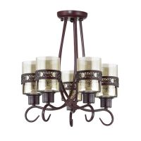 3098/5С кофе/стекло/метал Люстра Е27 5*40W 220V
