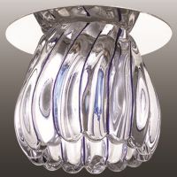 370150 NT15  Светильник встр.хром/прозрачн/голуб. IP20 G9 40W 220V