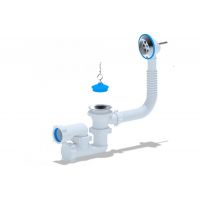 Сифон для ванны 1 1/2"х40 рег проб/цеп нерж/сетка Е250 Ани Пласт  025-0040
