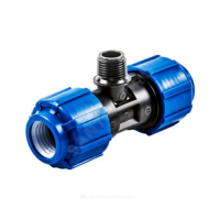 Тройник компрессионный ПЭ Дн 25х1"х25 НР ТПК-АКВА 51250125/ 127-4345