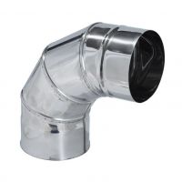 Колено нерж. 0,8мм 90º 120мм  AISI