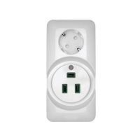 Розетка Schneider Electric Прима  двойная "евр"+для электроплит 16/32А 250В о/п белая RA32-211R-B