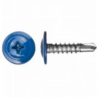 Саморезы с прессшайбой 4,2*25 острые (ярко синий) RAL5005