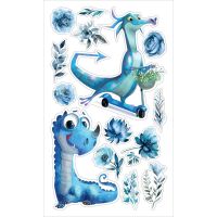 Наклейки ST-0675 Голубые дракончики
