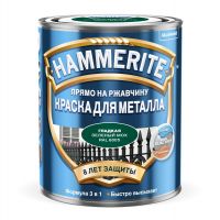 Хаммерайт гладкая зеленый мох RAL 6005 0,75л