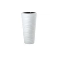 Кашпо Sahara Slim d40;h74см с вкладышем, белый арт. 2724-01 565054