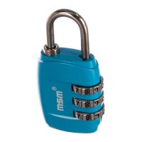 Замок навесной MSM ТH3 голубой  г195
