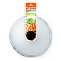 Крышка стеклянная литая пласт кнопка 26см TM Appetite  HSD26L