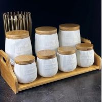 Набор банок для специй 6шт  BAMBOO на подставке 140-076