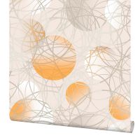 Обои виниловые КРУГИ беж оранж 93512