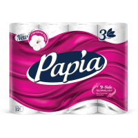 Бумага туалетная PAPIA 3-х слойная 12шт.