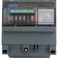 Счетчик "Меркурий 201.6 1т1ф10А-80А на дин рейку