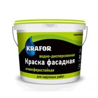 Краска фасадная 3кг KRAFOR (салат.)  30513