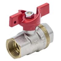 Кран шаровой латунь полн бабочка, Euro Ду20 Ру30 м/м Aquasfera 1002-02  007-7379