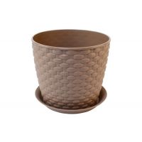 Кашпо РОТАНГ 2 л с поддоном М3081