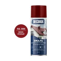 Грунт-эмаль по ржавчине DECORIX 3в1 520мл аэрозоль винно-красный глянец RAL3005  0162-3005