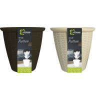 Горшок для цветов InGreen Republic D185 3л с дренажной вставкой 1,5л Лен ING6212