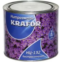 Эмаль НЦ-132 KRAFOR 0,7кг серая  26487