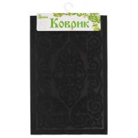 Коврик придверный Доляна «Восточная сказка», без окантовки, 39×62 см, цвет чёрный 3567150