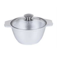 Кастрюля 1,0л алюминий стеклянная крышка  к01