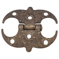 Петля накладная фигурная 553-60*60*1,5 Amig  бронза антик  к469