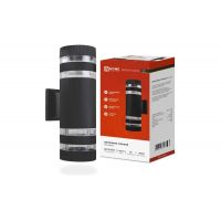 Светильник уличный настенный двусторонний НБУ POLO-R-2хA60-BL алюминиевый черный IP54 IN HOME 7943