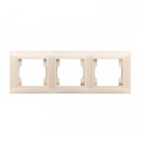 Рамка 3-мест. Volsten Magenta V01-14-A32-M верт.белая