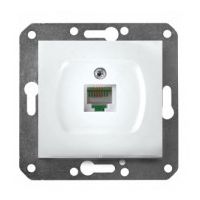 Розетка 1-мест.телеф. Volsten Magenta V01-11-F12-M RJ-11 белая м-зм